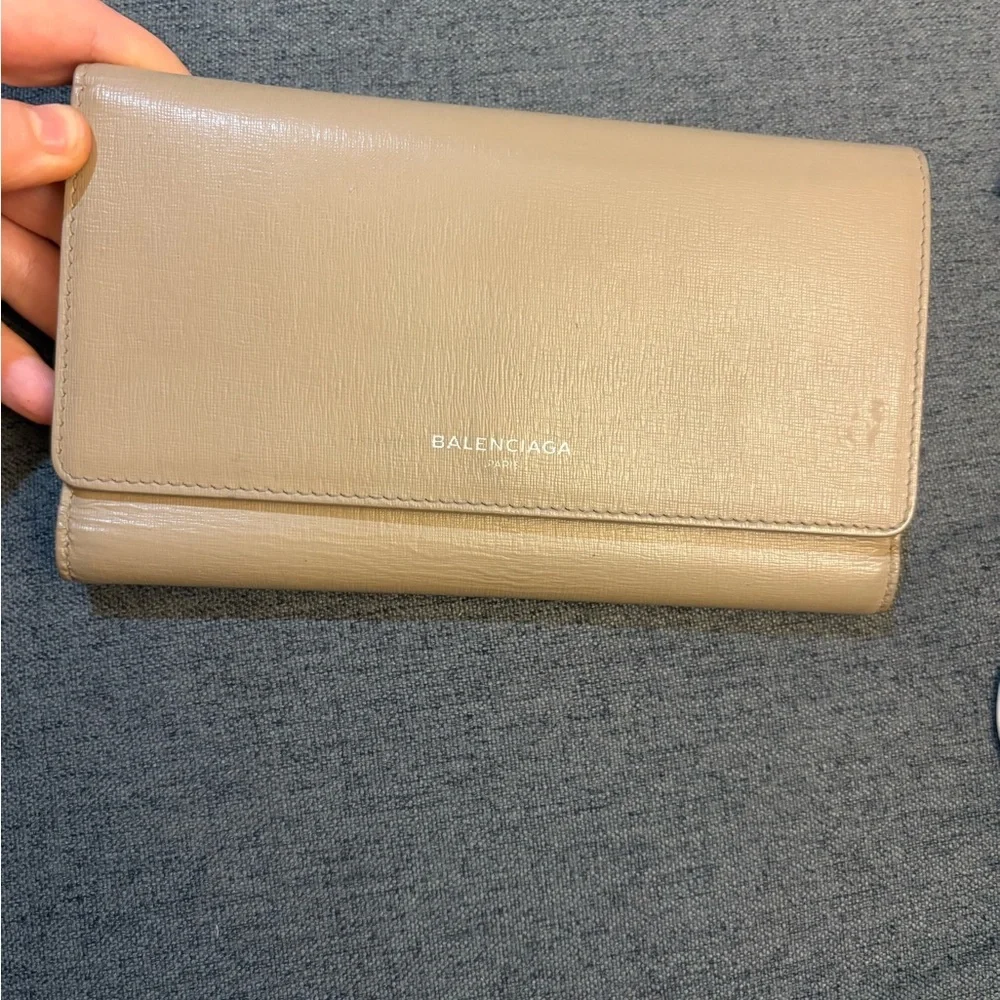 Balenciaga‎ Beige Leather wallet